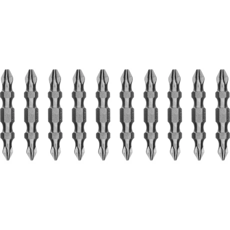 Бита двухстор. GROSS 112011, PH2-PH1х45мм, сталь S2, 10шт.