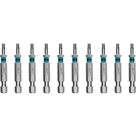 Бита GROSS 114609, Torx 15х50мм, сталь S2, шестигр., 10 шт.