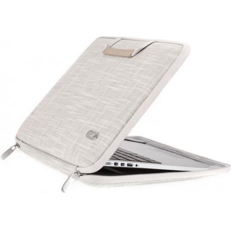 Чехол Linen SmartSleeve for Macbook 13 White - фото 3