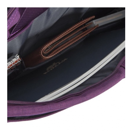 Сумка Riva 8335 для ноутбука 15.6&quot; пурпурный полиэстер (8335 PUR) - фото 4