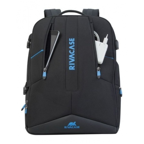 Рюкзак Riva 7860 для ноутбука 17.3" черный полиэстер - фото 5