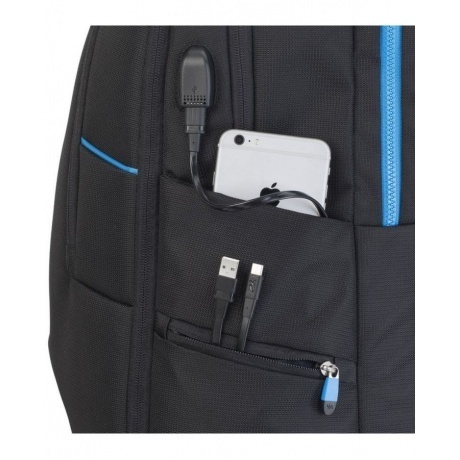 Рюкзак Riva 7860 для ноутбука 17.3" черный полиэстер - фото 10