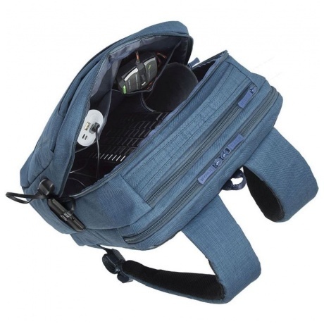 Рюкзак Riva 8365 для ноутбука 17.3" синий полиэстер - фото 5