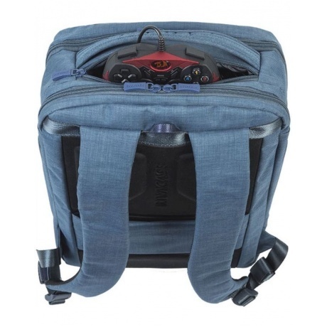 Рюкзак Riva 8365 для ноутбука 17.3" синий полиэстер - фото 8