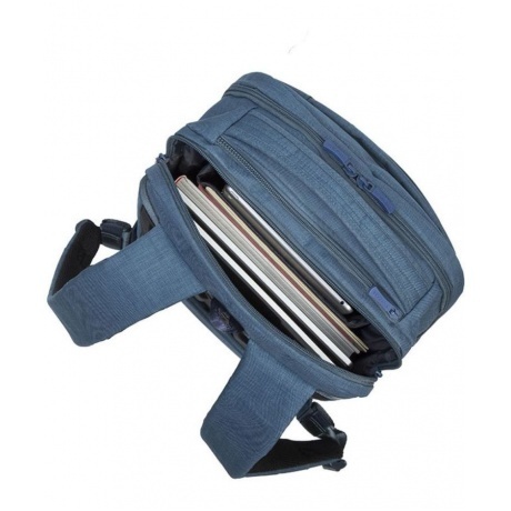 Рюкзак Riva 8365 для ноутбука 17.3" синий полиэстер - фото 9