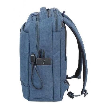Рюкзак Riva 8365 для ноутбука 17.3" синий полиэстер - фото 10