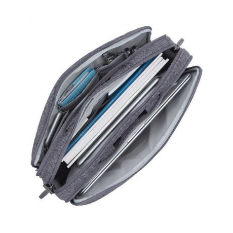 Сумка Riva 7930 для ноутбука 15.6" серый полиэстер - фото 7