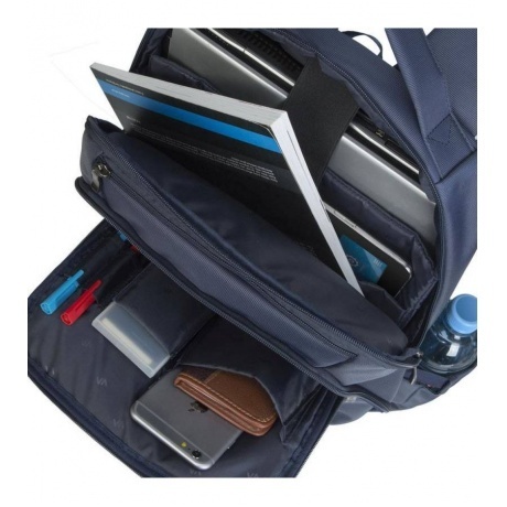 Рюкзак Riva 8262 для ноутбука 15.6" синий полиэстер - фото 6
