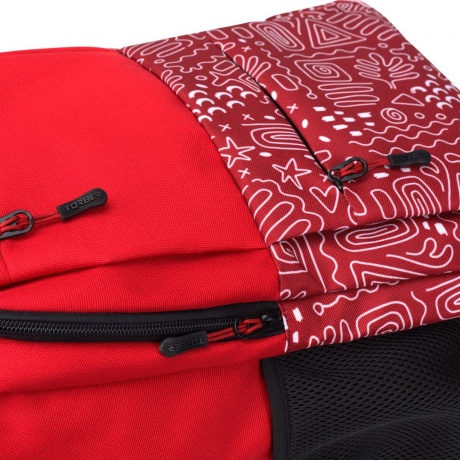 Рюкзак Torber Class X T2602-22-RED, красный с орнаментом - фото 7