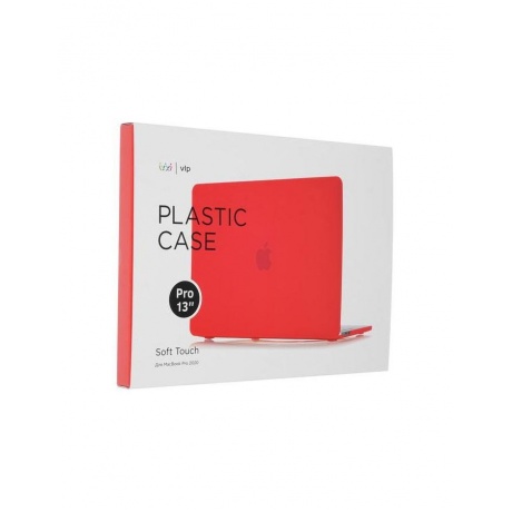 Чехол защитный VLP Plastic Case для MacBook Pro 13'' 2020, красный - фото 5