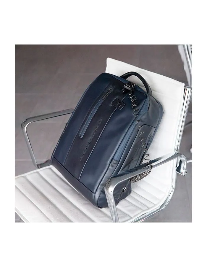 Рюкзак мужской Piquadro Urban, синий натур.кожа CA4818UB00/BLU - фото 8