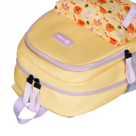 Рюкзак Torber Class X Mini, жёлтый с орнаментом, 35,5x25x12 см T1801-23-Yel - фото 9