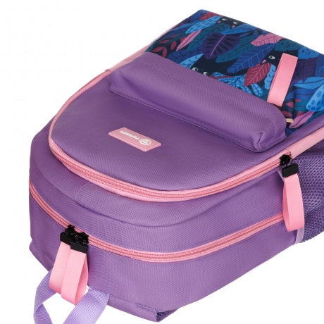 Рюкзак Torber Class X Mini, сиреневый/розовый с орнаментом, 35,5x25x12 см T1801-23-Lil - фото 9