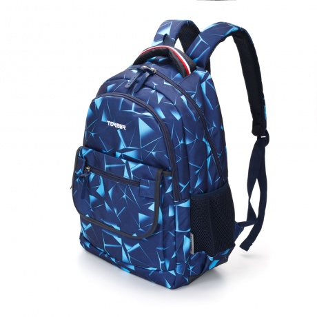 Рюкзак Torber Class X, темно-синий с орнаментом, 45 x 30 x 18 см T2743-NAV-BLU-P - фото 2