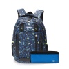 Рюкзак Torber Class X, темно-синий с рисунком,  45 x 32 x 16 см ...