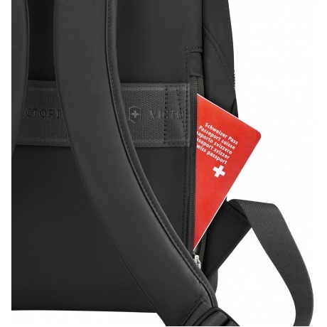 Рюкзак Victorinox Victoria Signature Compact Backpack, черный, 30x16x38 см, 16 л 612203 - фото 10