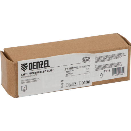 Нож шнека для грунта DENZEL 56016, ER-150, диаметр 150мм, комплект 2 шт