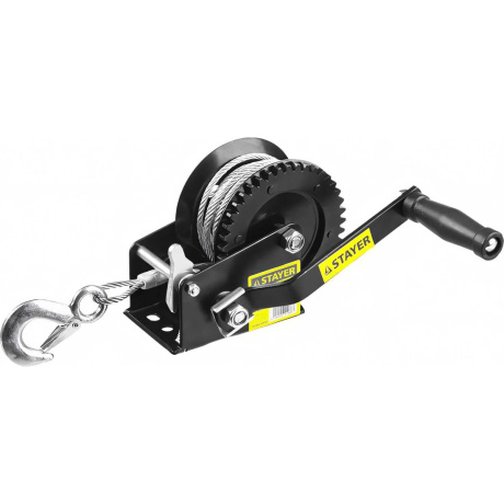 Ручная барабанная тросовая лебедка Stayer MAXPull 43112-0.5, 8 м, 0,5 т