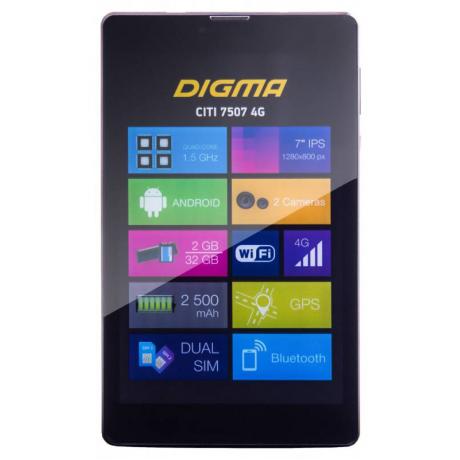 Планшет Digma CITI 7507 4G Black - фото 2