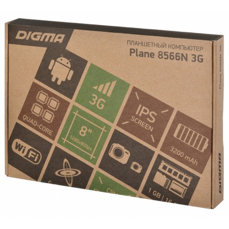 Планшет Digma Plane 8566N 3G черный (PS8181MG) - фото 9