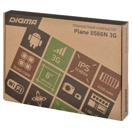 Планшет Digma Plane 8566N 3G серебристый (PS8181MG) - фото 9