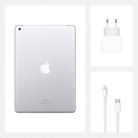 Планшет Apple iPad 10.2 (2020) Wi-Fi + Cellular 128Gb (MYMM2RU/A) Silver - фото 3