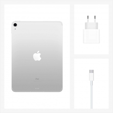 Планшет APPLE iPad Air 10.9 2020 Wi-Fi + Cellular 256Gb (MYH42RU/A)  Silver - фото 8