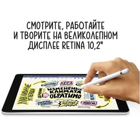 Планшет Apple iPad 2021 A2604 256Gb Wi-Fi + Cellular (MK4H3ZP/A) серебристый - фото 6