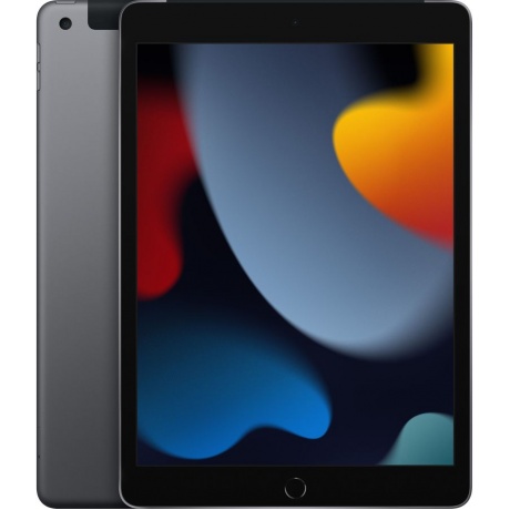 Планшет Apple iPad 2021 A2604 64Gb Wi-Fi + Cellular (MK473ZP/A) серый космос - фото 1