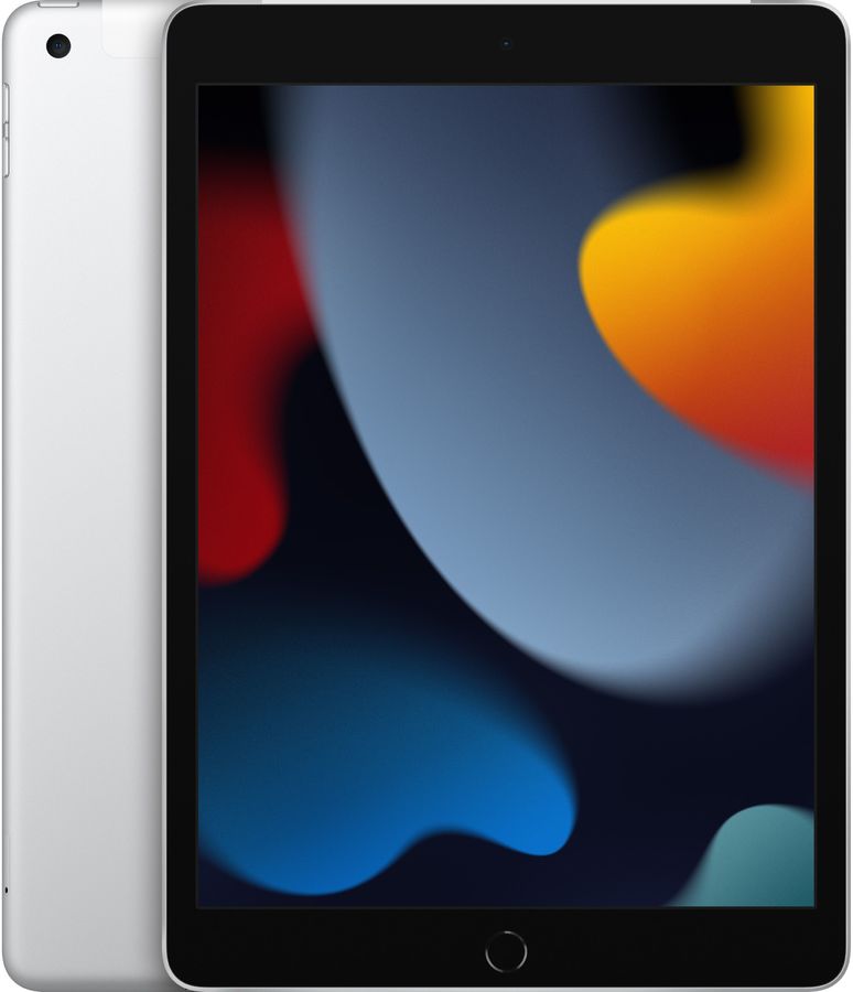Планшет Apple iPad 2021 A2604 64Gb Wi-Fi + Cellular (MK493ZP/A) серебристый для apple ipad 9 10 2 2021 9 е поколение a2603 a2604 искусственный пластиковый мраморный узор тонкая подставка защитный чехол
