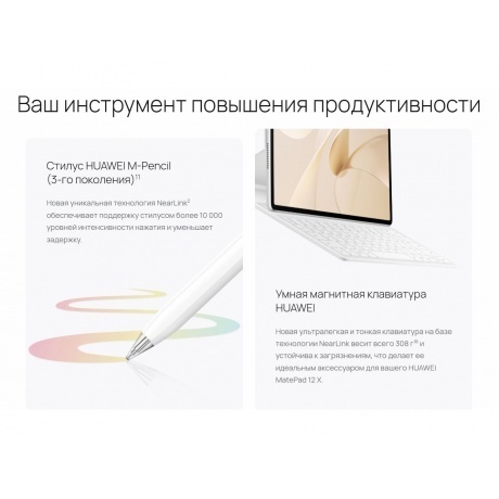 Планшет Huawei MatePad 12X 12/256Gb PaperMatte+keyboard (53014CVJ) White - фото 34