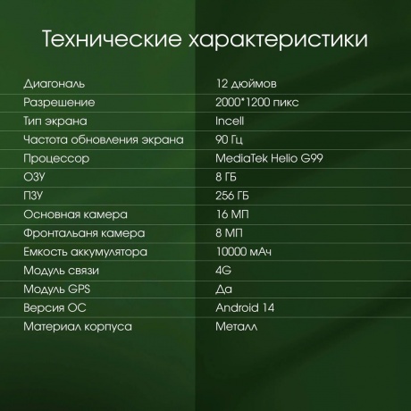 Планшет Digma Pro Empire 8/256Gb 12" (TA3E2M01) серый - фото 18