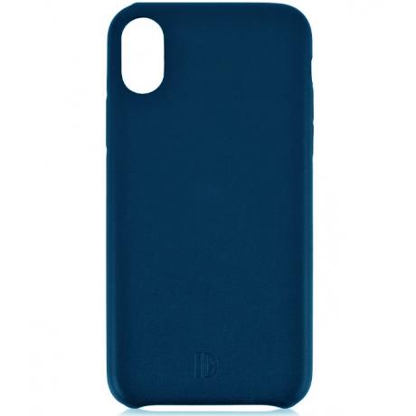 Чехол накладка DYP Cover Case для Apple iPhone X синий (иск.кожа) (DYPCR00023) - фото 1