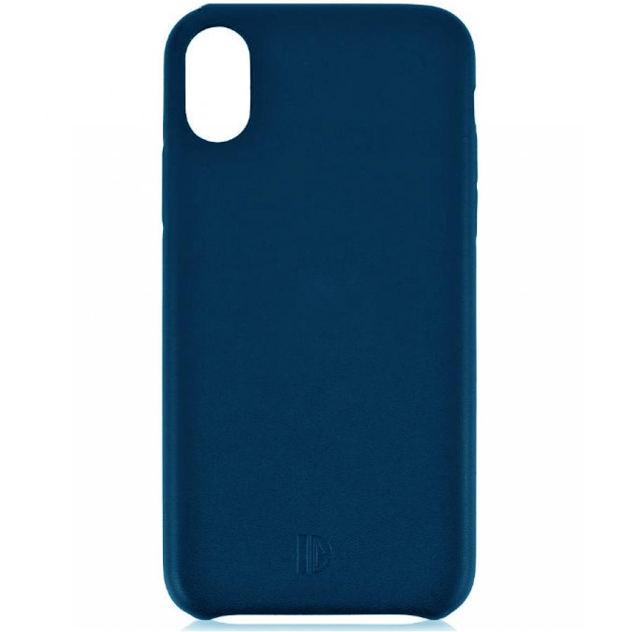 Чехол накладка DYP Cover Case для Apple iPhone X синий (иск.кожа) (DYPCR00023)