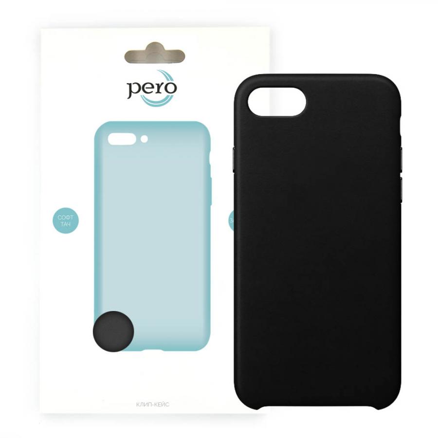 Клип-кейс PERO для iPhone 7 софт-тач/черный