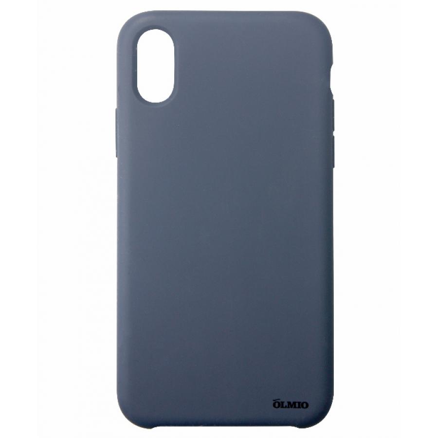 Чехол Olmio Velvet для iPhone X (темно-синий)