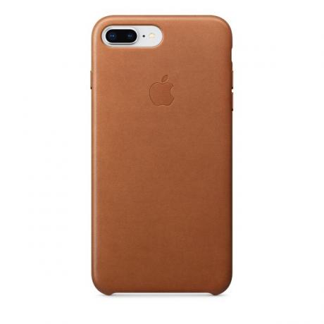Чехол Apple Leather Case для iPhone 8 Plus/7 Plus MQHK2ZM/A Saddle Brown - фото 1