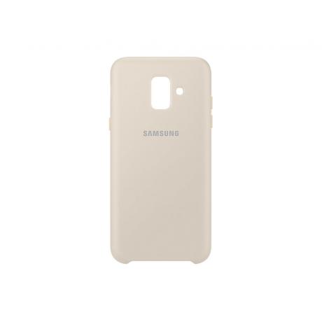 Чехол (клип-кейс) Samsung для Samsung Galaxy A6 (2018) Dual Layer Cover Gold (EF-PA600CFEGRU) - фото 1