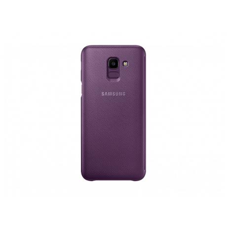Чехол (флип-кейс) Samsung для Samsung Galaxy J6 (2018) Wallet Cover фиолетовый (EF-WJ600CVEGRU) - фото 2