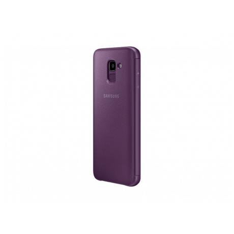 Чехол (флип-кейс) Samsung для Samsung Galaxy J6 (2018) Wallet Cover фиолетовый (EF-WJ600CVEGRU) - фото 3