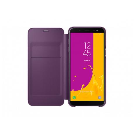 Чехол (флип-кейс) Samsung для Samsung Galaxy J6 (2018) Wallet Cover фиолетовый (EF-WJ600CVEGRU) - фото 6