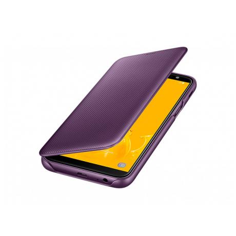 Чехол (флип-кейс) Samsung для Samsung Galaxy J6 (2018) Wallet Cover фиолетовый (EF-WJ600CVEGRU) - фото 7