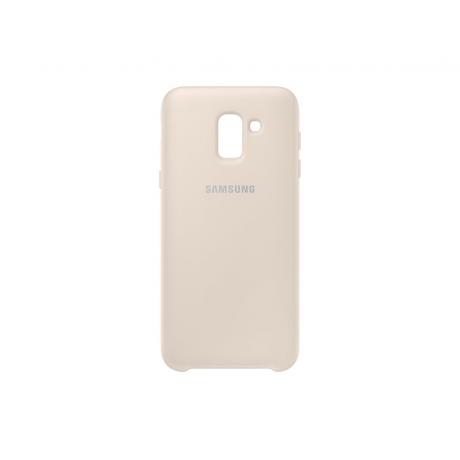 Чехол (клип-кейс) Samsung для Samsung Galaxy J6 (2018) Dual Layer Cover золотистый (EF-PJ600CFEGRU) - фото 1