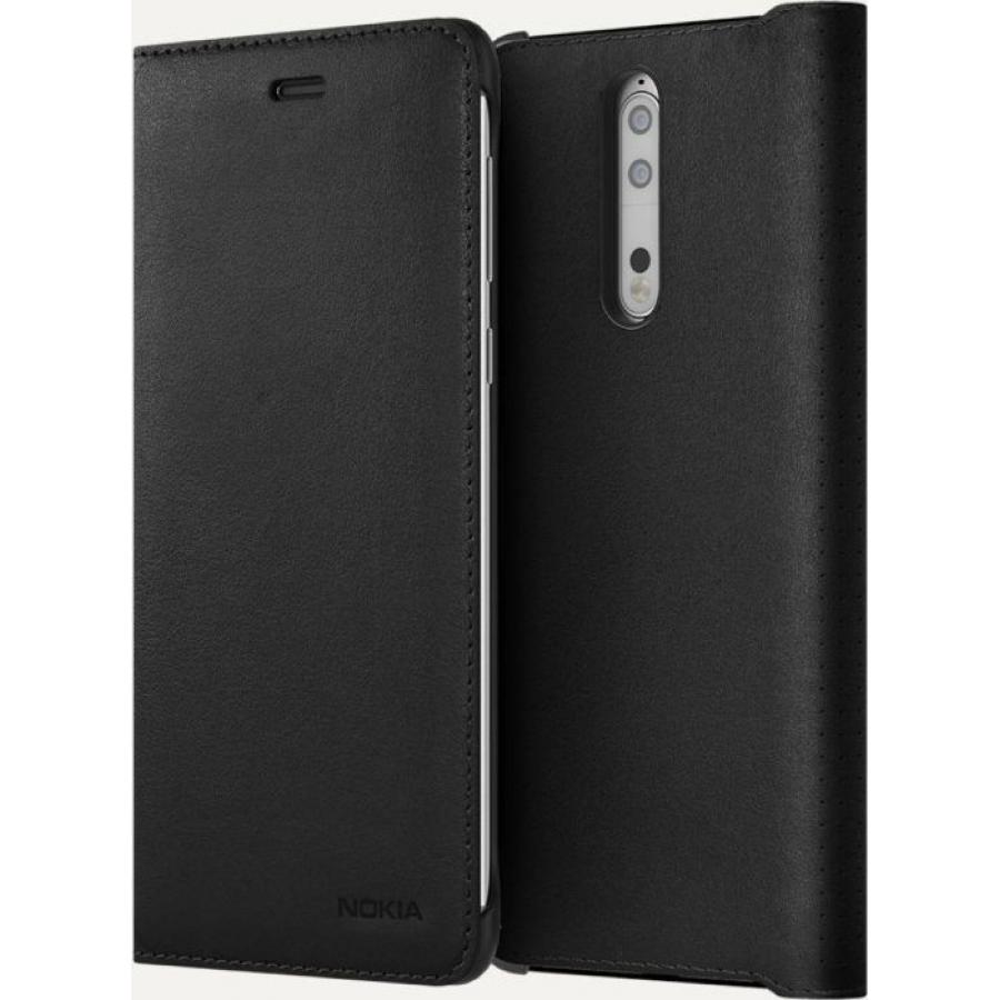 Чехол Nokia 8 Leather Flip Cover Black CP-801 1A21PR500VA - фото 1