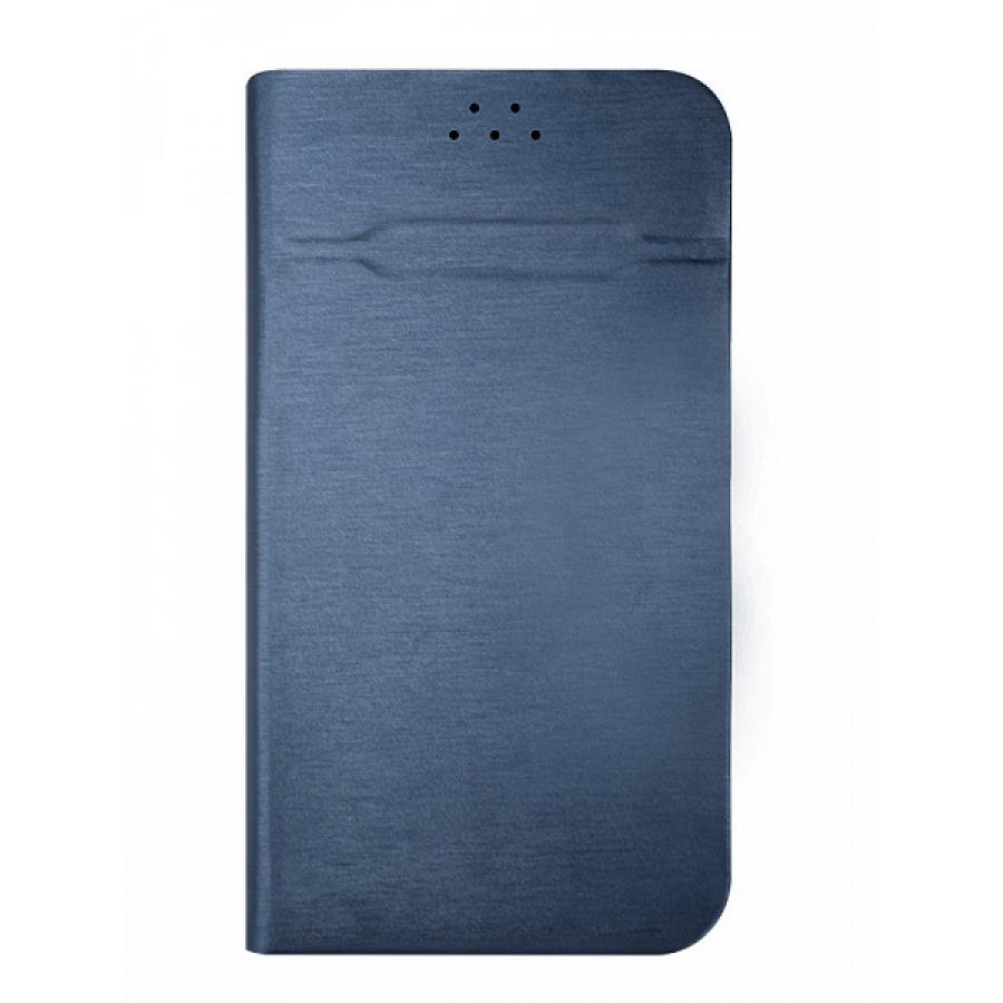 Чехол-книжка универсальный для смартфонов р.M, 5.0-5.5 дюймов, (150*73*20мм), темно-синий, OLMIO