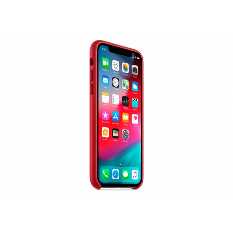 Кожаный чехол Apple Leather Case для iPhone XS красный (MRWK2ZM/A) - фото 3