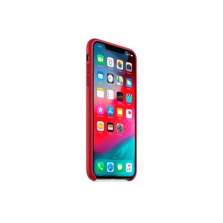 Кожаный чехол Apple Leather Case для iPhone XS Max красный (MRWQ2ZM/A) - фото 2