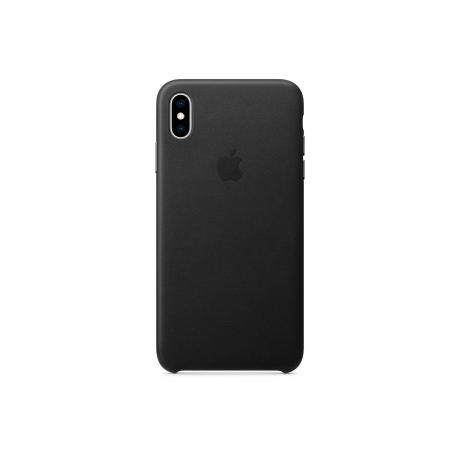 Кожаный чехол Apple Leather Case для iPhone XS Max черный (MRWT2ZM/A) - фото 1