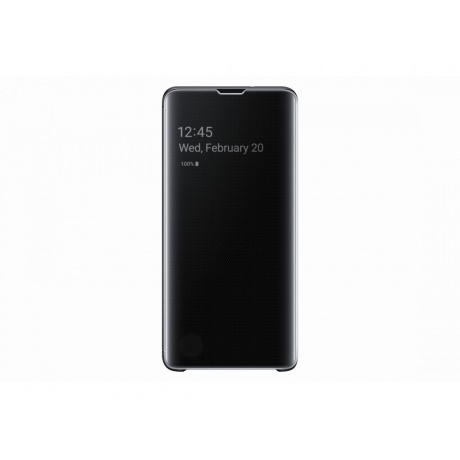 Чехол Samsung ClearView для Galaxy S10 (G973) EF-ZG973CBEGRU Black - фото 1