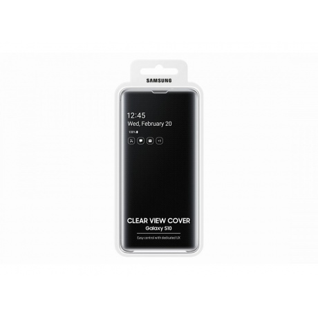 Чехол Samsung ClearView для Galaxy S10 (G973) EF-ZG973CBEGRU Black - фото 5